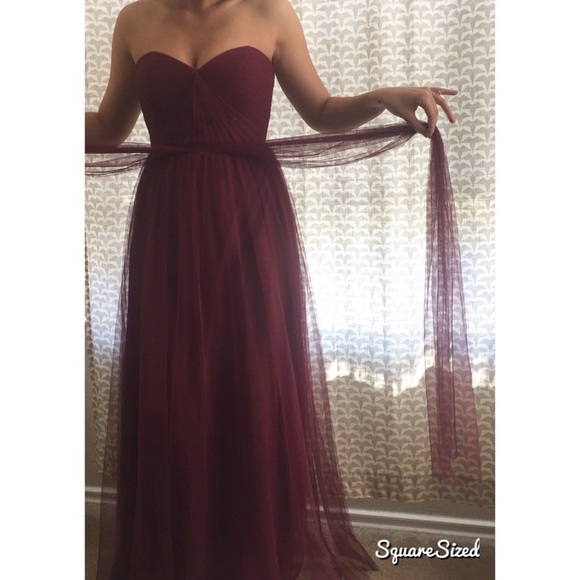 Jenny Yoo Annabelle Dress in Black Cherry - Picture 3 of 7